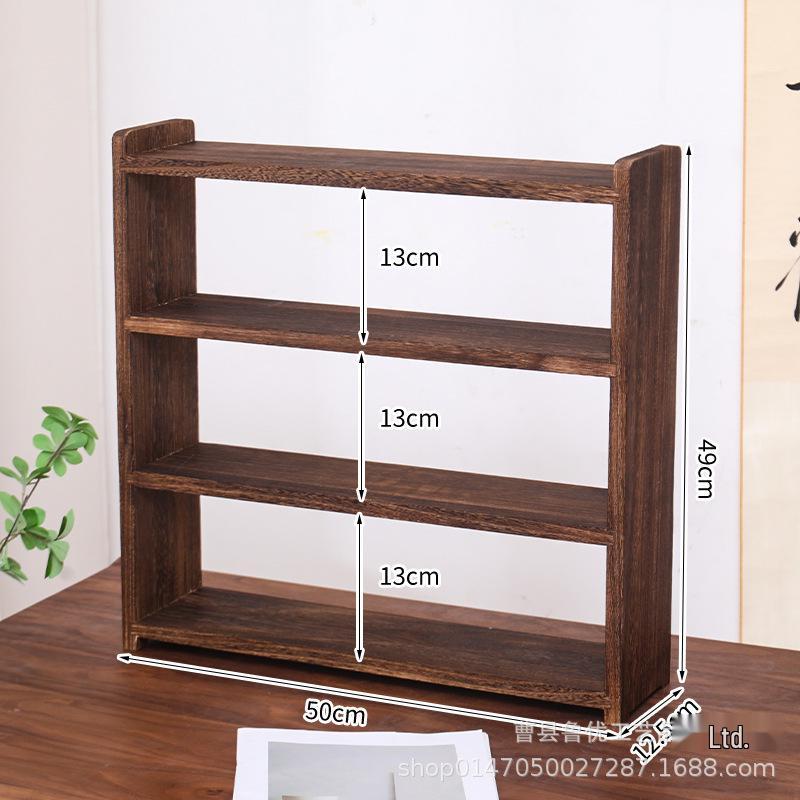 Multi-Layer Solid Wood Perfume & Cosmetics Display Stand with Cup Holder