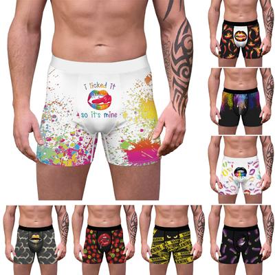 Digitálna tlač Priedušné Priliehavé pánske spodky Pohodlné boxerky Priedušné mäkké nohavičky
