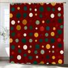 Modern Colorful Dot Pattern Shower Curtain Printed Fabric Bathroom Decorative Shower Curtain Home Curtain With Hooks