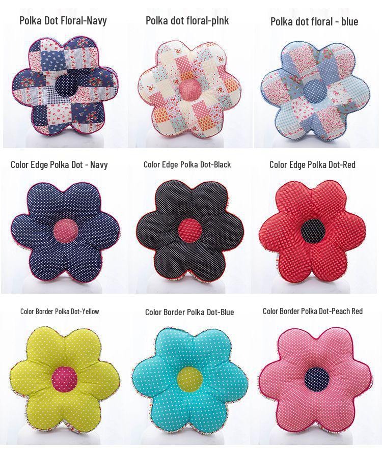 Korejský polštářek s květinami švestky: Celobavlníkový polštářek na zdřímnutí do kanceláře a ložnice