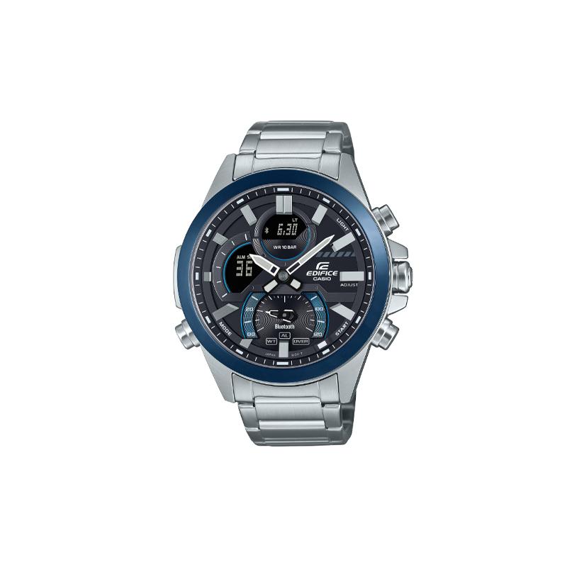 CASIO EDIFICE EDIFICE series 100 meters waterproof Quartz Steel Strap men's watch black dial ECB-30DB-1A
