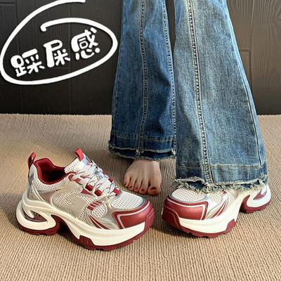 Small Women's Shoes Fashion Heightening Dad Shoes Spring and Summer New Ins Casual Sports Shoes Women's Shoes