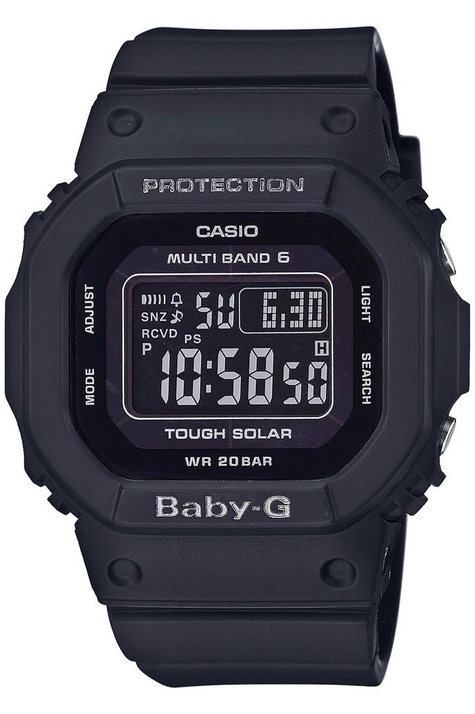 Casio Watch Solar Super Illuminator Type LED Baby-G BGD-5000UMD-1JF Women's Black, Radio-Controlled Powered, (High-Brightness Light)
