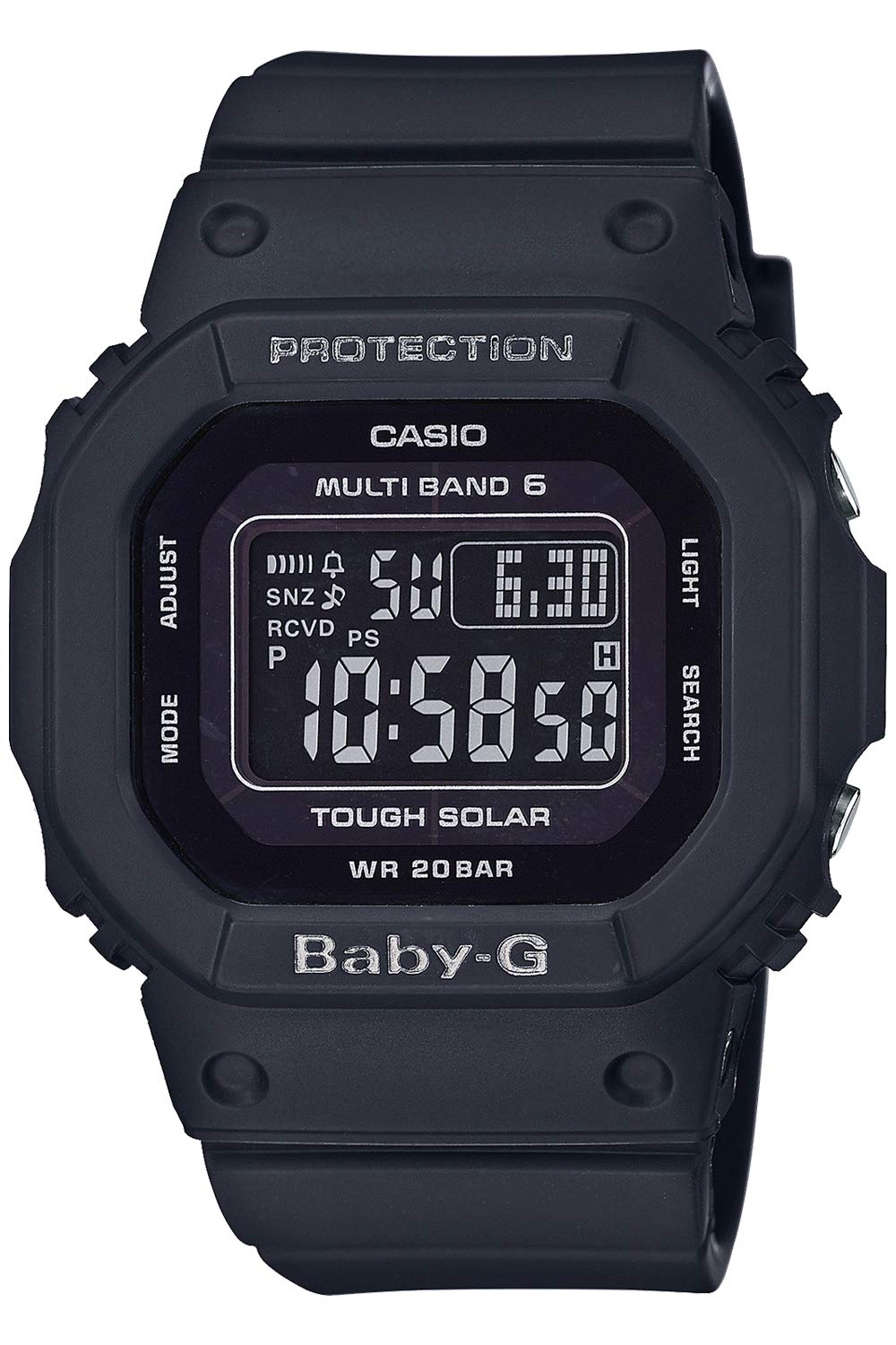 

Часы Casio Солнечные Супер Иллюминатор Тип Светодиодные Baby-G BGD-5000UMD-1JF Женские Черные, Радиоуправляемые с Питанием, (Свет высокой яркости)