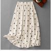 2025 Summer Black and White Polka Dot Tight Waist Casual Versatile Literary Vintage Half-body Skirt
