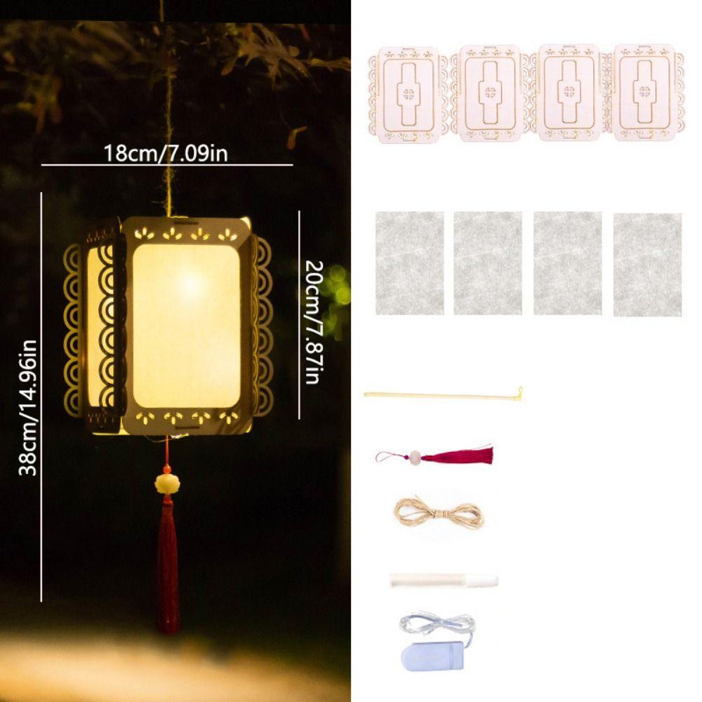 LED Light Mid-Autumn Festival Lantern Creative Art Lantern Portable Handmade Hanging Lamp  Festival