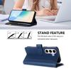 For Samsung Galaxy S24 FE Leather Case 9 Card Slots Zipper Wallet Stand Phone Cover with Wrist Strap