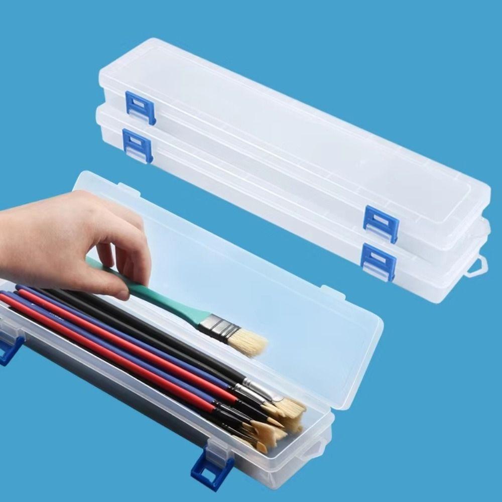 Tool Case Brush Painting Storage Box White Drawing Tools Bin Sewing Drawing