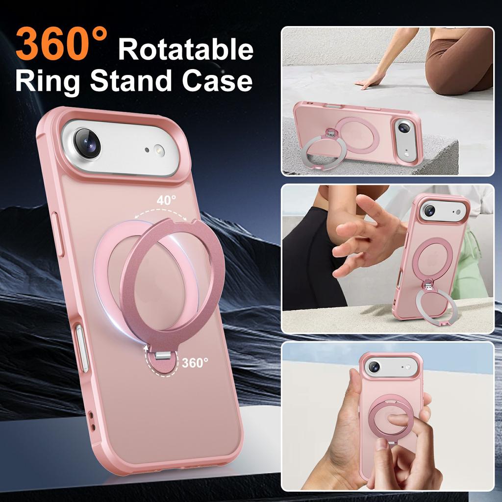 For iPhone Air Case Compatible with MagSafe Kickstand TPU PC Shockproof Phone Back Cover