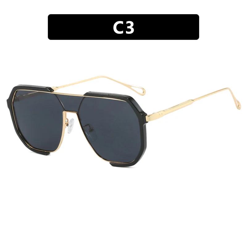 Fashion Women Gradient Sunglasses for Men Big Frame Pilot Sun Glasses Design Anti-Reflective Lunette eil UV400 Eyewear
