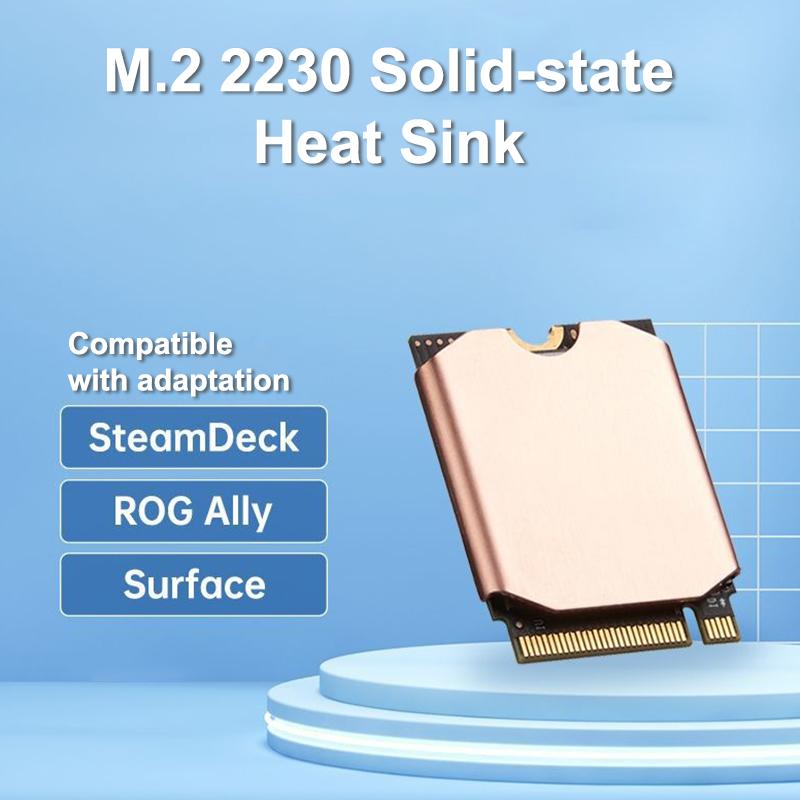 M.2 Hard Disk Copper Heatsink M.2 2230 Solid State Drives Cooling Thermal Cooler Radiator For Steam Deck Console Accessories
