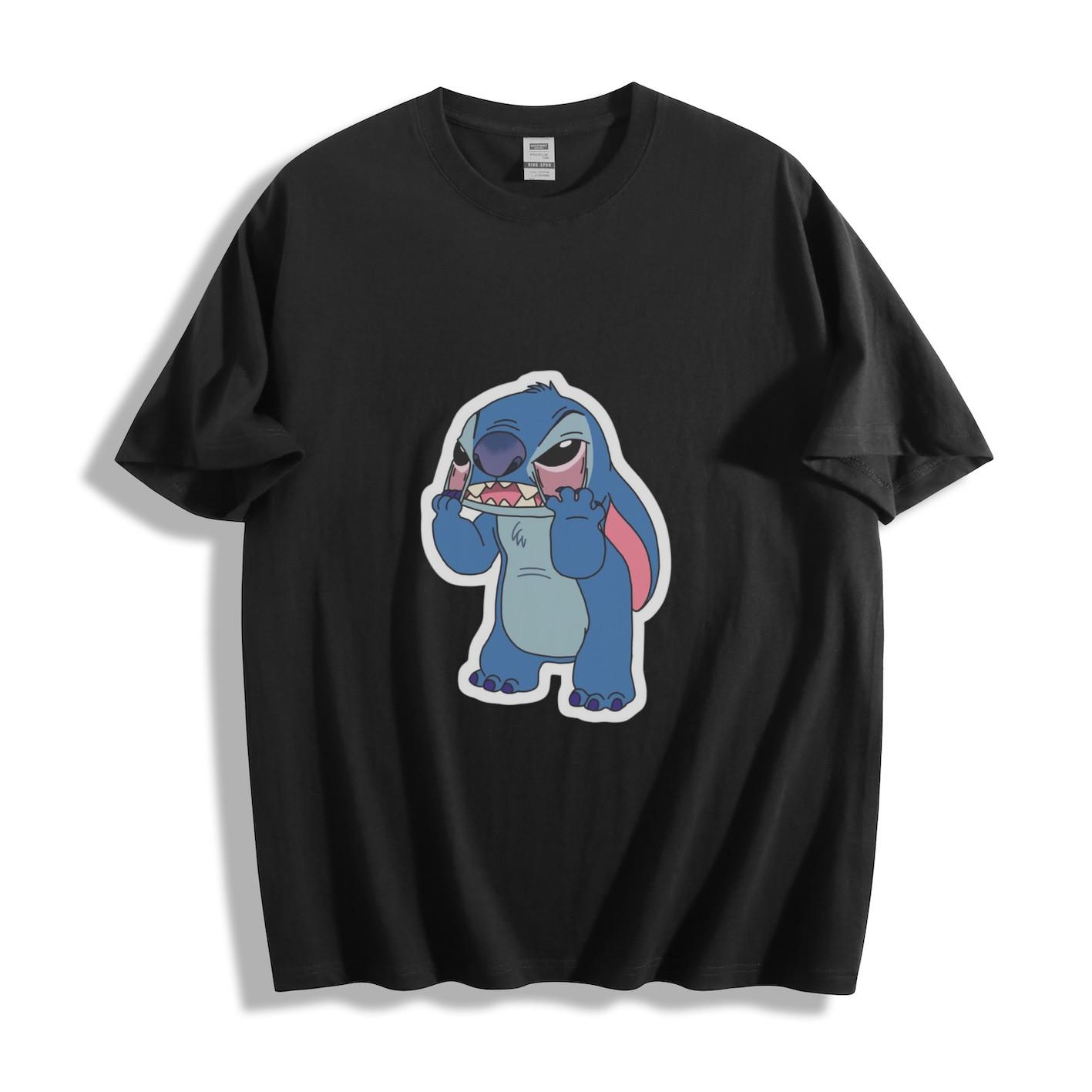 Gender-Neutral Stitch Funny Face Graphic T-Shirt 4XL