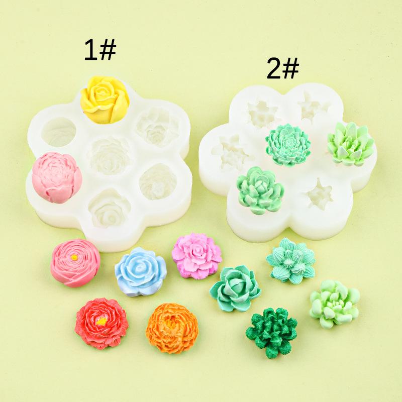 Silikonowa Forma Kwiatowa Czekoladowa Trójwymiarowa Róża Peonia Forma do Ciasta Musowego DIY