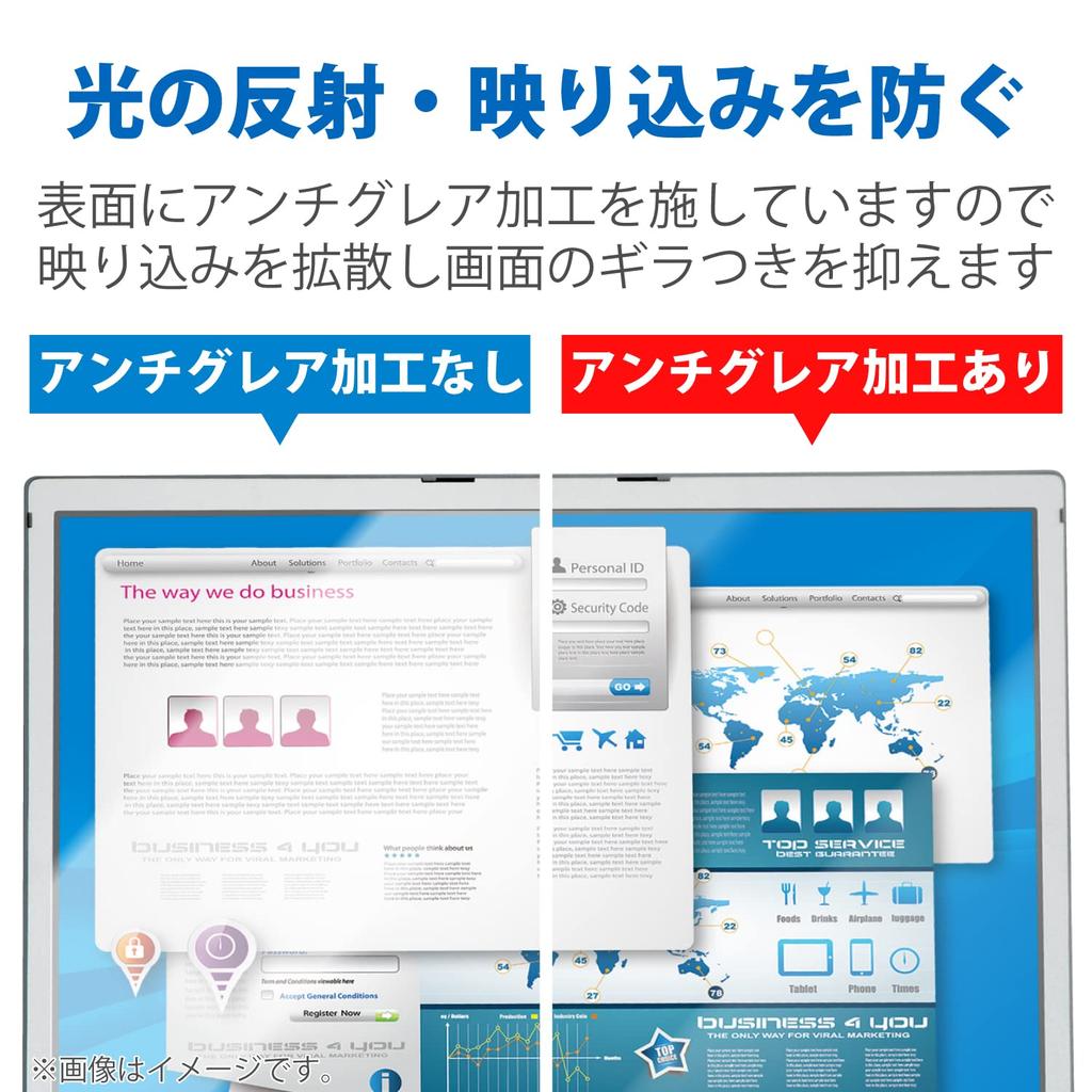 ELECOM Privacy Filter, Anti-Peep Filter for Panasonic Let's Note CF-SV/CF-SZ 12.1-inch, Anti-Reflective, Antibacterial, Blue Light Filter, EF-PFKP02