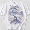 Vintage Snow Leopard Celestial Shirt – Retro 90s Graphic Tee, Comfort Colors Cotton