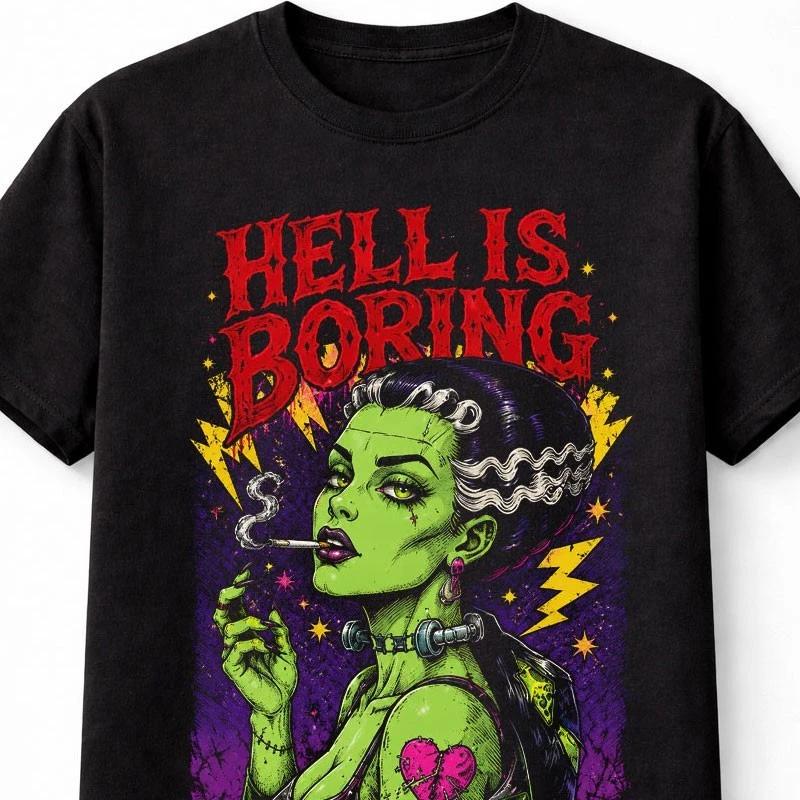 Bride Of Frankenstein Gothic Horror Punk Monster Unisex TShirt S