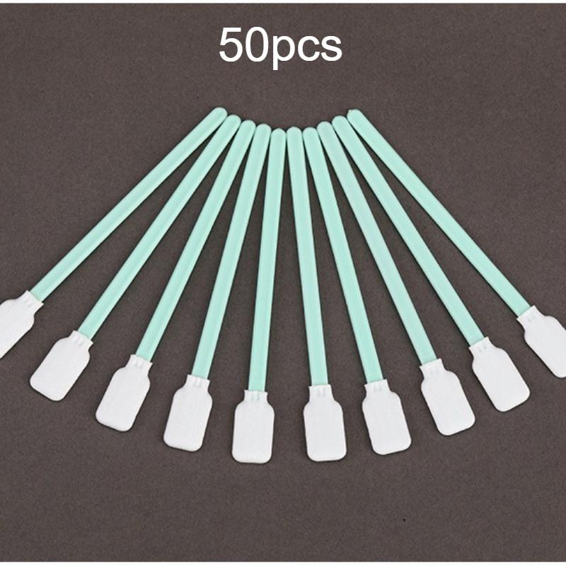 

50pcs Precision Cleaning Brushes - Dust-free Cleaning Rods, Single-sided Double-layer Cloth Rods - for Printers, Cameras, Crafts