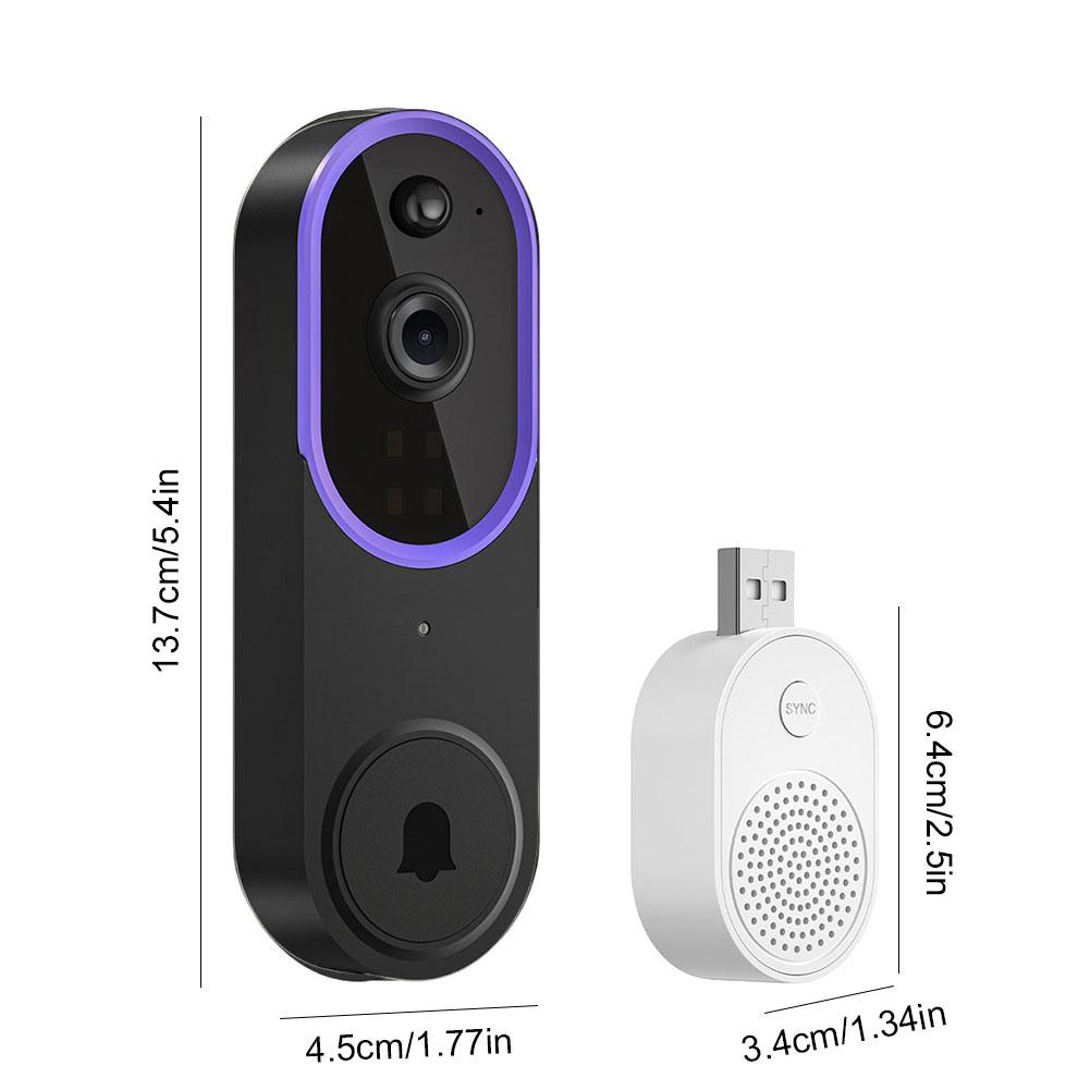 1080P Wireless Video Doorbell Camera WiFi Smart Door Bell Smart Home Security Motion Detection Night Vision Intercom Doorbell