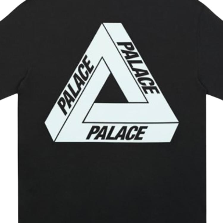 Palace Tri-To-Help T-Shirt Black/Baby Blue Unisex Tops P18TS229
