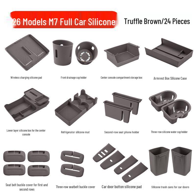 Essential Silicone Mat Set for AITO M7, M8, M9 Interior Decoration - Fits 26 Models