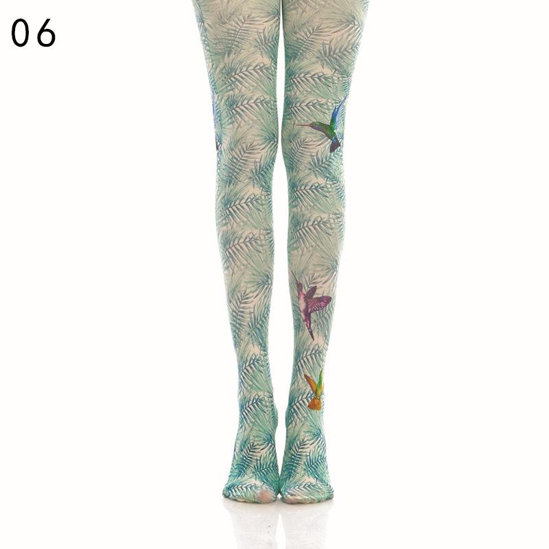 New Japanese Style Floral Printed Pantyhose Lolita Stockings Harajuku Tights Colorful Tropical Fish Cake Sushi Print Pantyhose