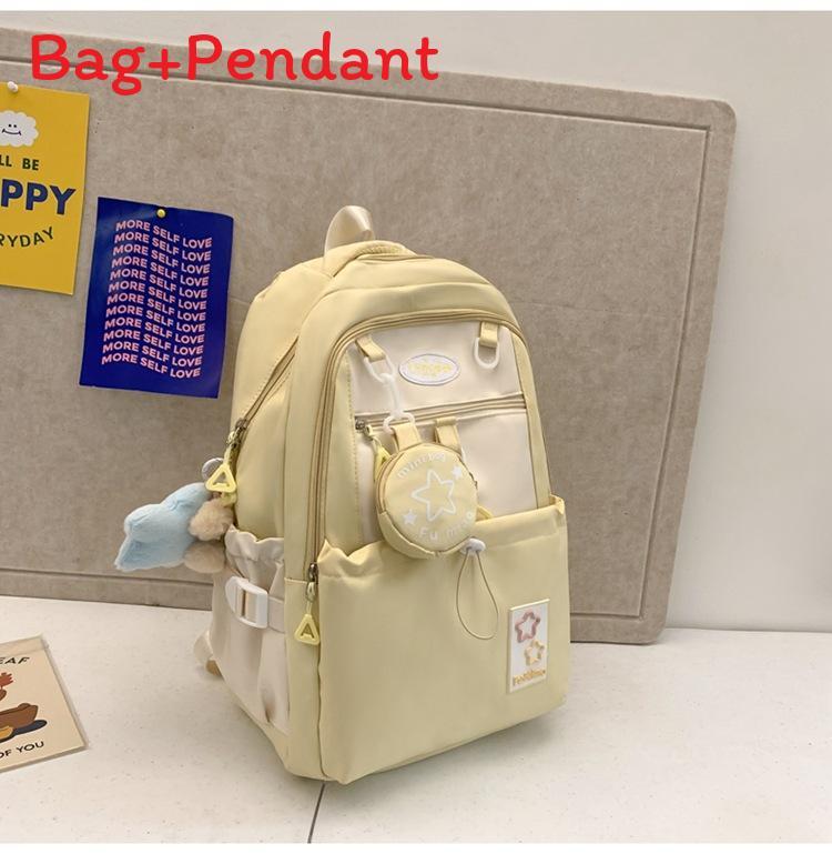 Girl Backpack With Nylon Material And Laptop Storage For School Education