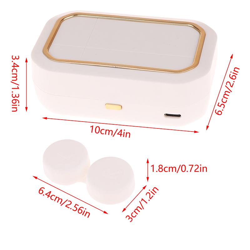 Contact Lens Ultrasonic Cleaning Machine 49000Hz High Frequency Vibration Timing Rechargeable Cleaner Contact Lens Remover Tool