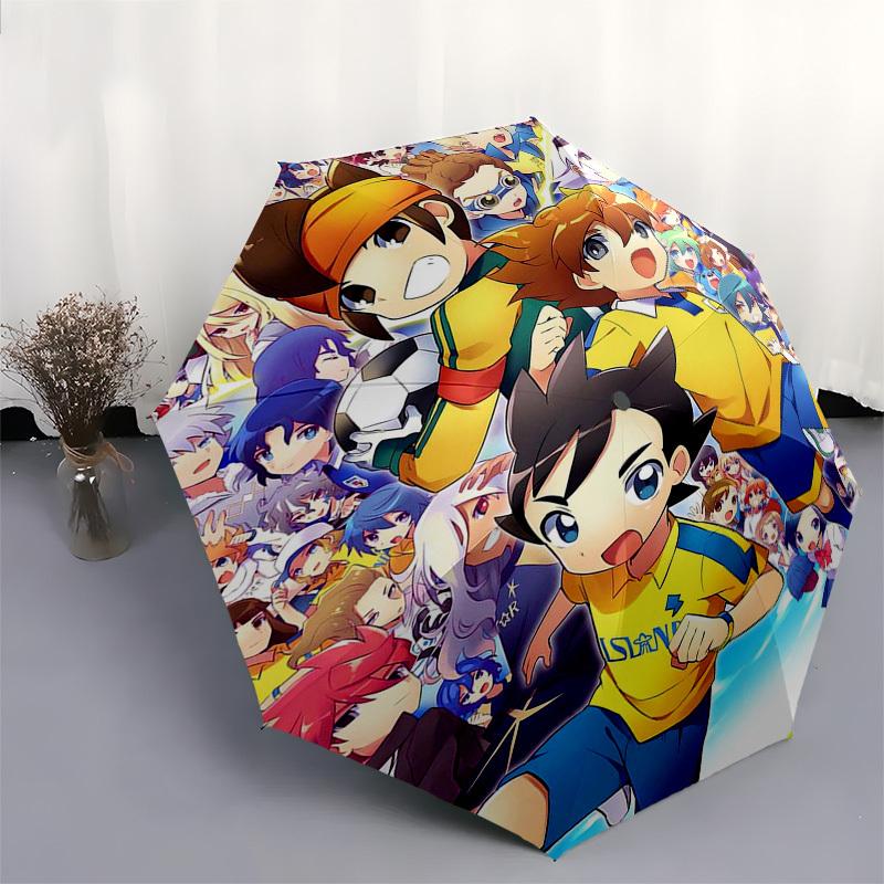 1pc Captain Tsubasa Outdoor Umbrella - Automatic Opening/Closing, Collapsible Design, Ideal for Fans, Travelers, Daily Use, Gift for Soccer Enthusiast