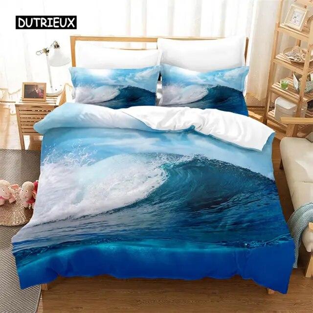 Natural Scenery Queen Bedding Set Duvet Cover Set Bedding Digital Printing Bed Linen King Size Duvet Cover Set Bedding Set Three Piece Set
