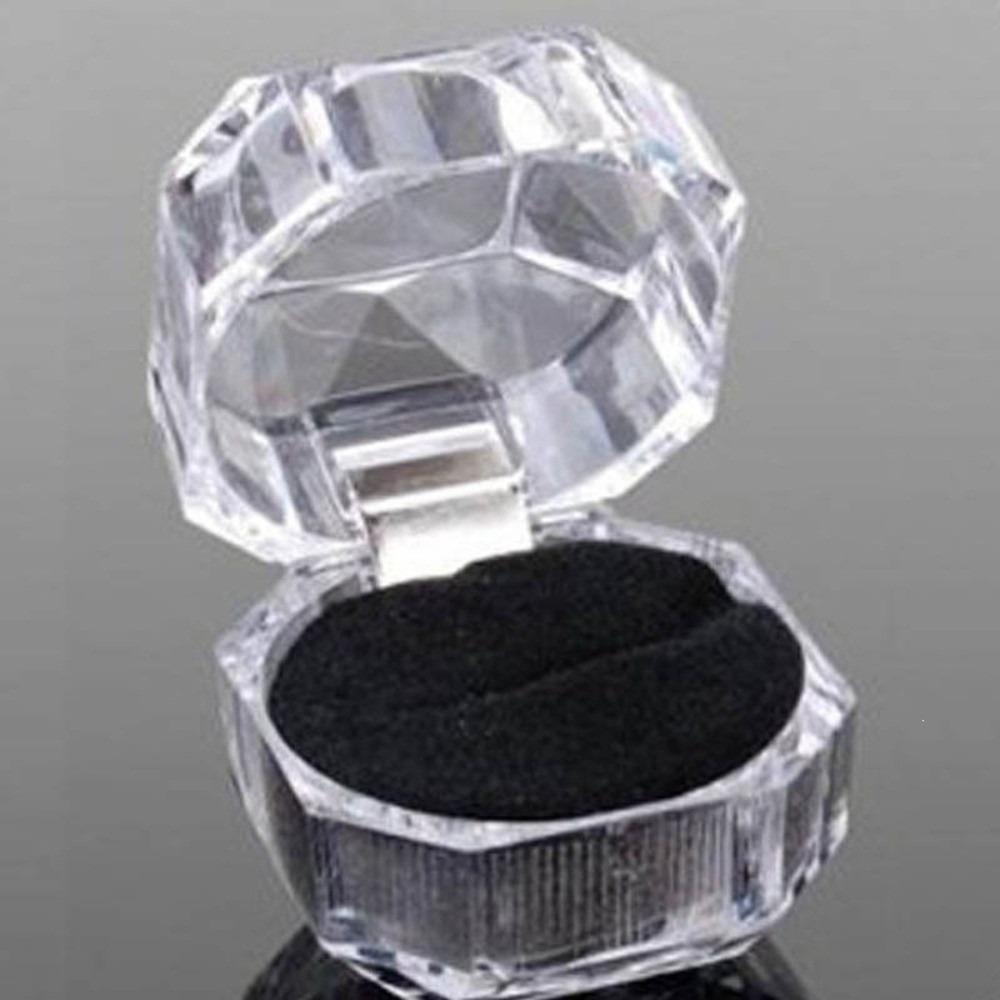 1pcs Pack Jewelry Display Box Transparent Crystal Jewelry Storage Box Wedding Ceremony чёрный