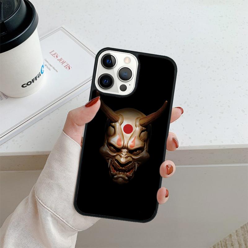 Hannya Demon Oni Phone Case For iPhone 17 Air 16 pro max 15 14 plus 12 13 Shell Cover coque