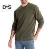 Fall Winter Men Top Loose O Neck Long Sleeves Pure Color Warm Pullover Mid Length Casual Daily Wear Sport Sweatshirt