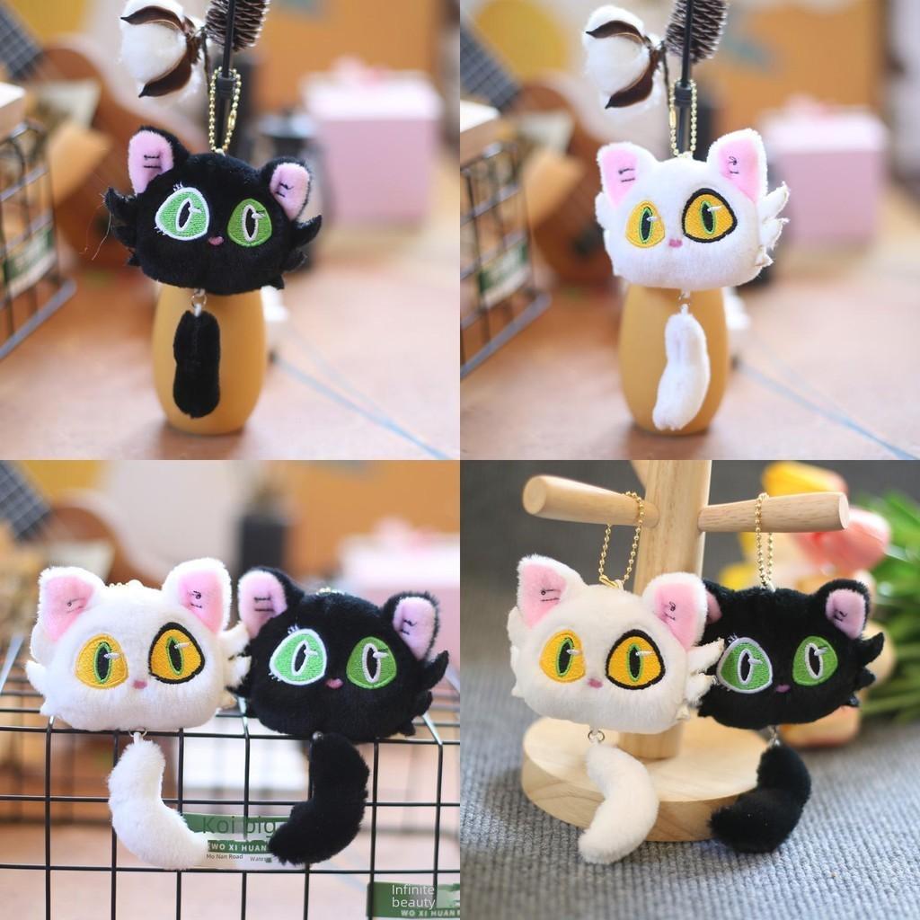 Adorable Cute Cat Plush Keychain Soft Pp Cotton Stuffed Animal Bag Charm
