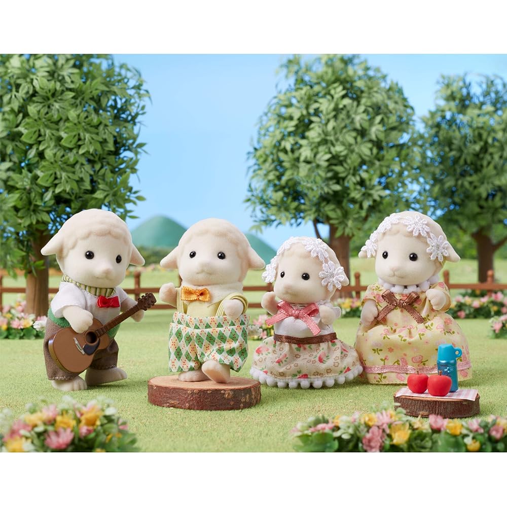 Sylvanian Families Sheep Family Doll Set 3+ Years Old Toy for Dollhouse EPOCH