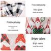 Plaid-Edged Burlap Christmas Gift Bag with Cartoon Forest Old Man Design