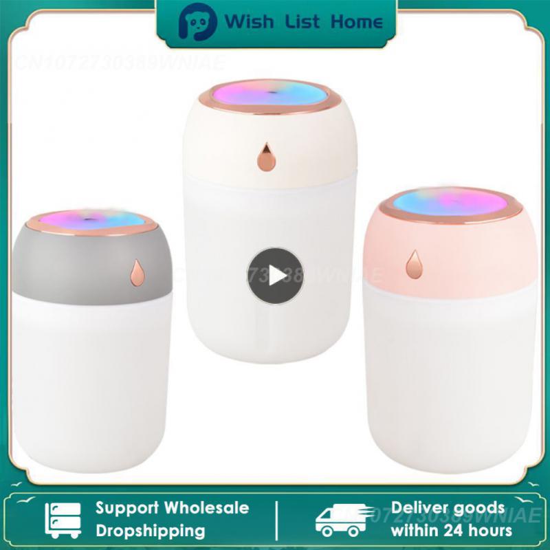 

Electric 330ml Portable Mini Air Humidifier USB Ultrasonic Cool Mist Air Oil Diffuser Romantic Color LED Lamp Air Humidifier