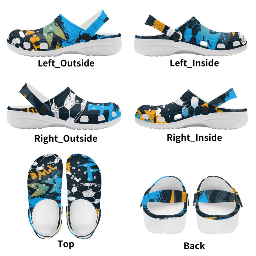 Unisex Lightweight Printed EVA Clogs Breathable Garden Shoes Slip On Beach Pool Home Bathroom Casual Sandals Home Outdoor Use