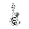 S925 Silver Cute Panda Bear Penguin Beaded Pendant Bracelet Handmade Jewelry Gift for Women Girls