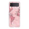 Phone Cover For Samsung Galaxy Z Flip 6 5 4 Case Transparent For Samsung Z Flip 3 Hard PC Shell Travel-Inspired Airplane Route