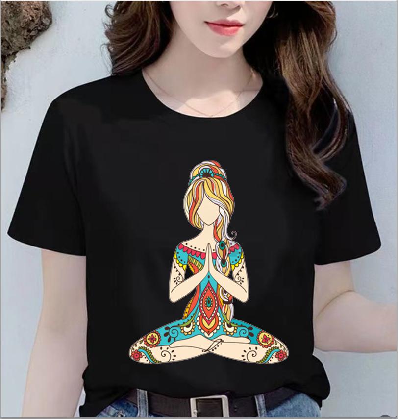 Fashion Yoga Youth Summer T-shirt Girls Short Sleeve T-shirt Fitness Sports Hot Sale Oversized T Shirt Summer polyester fabric