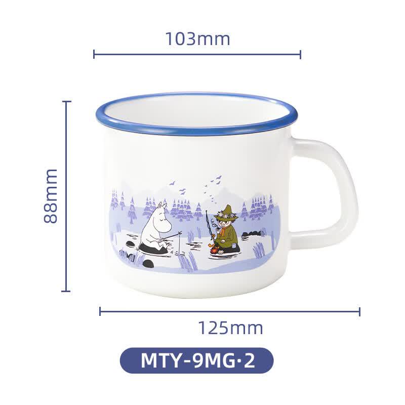 FUJIHORO Moomin Fishing Series Enamel Mug