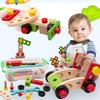 Montessori Baby Screw Nut Set Wooden Construction Toy For Early Learning