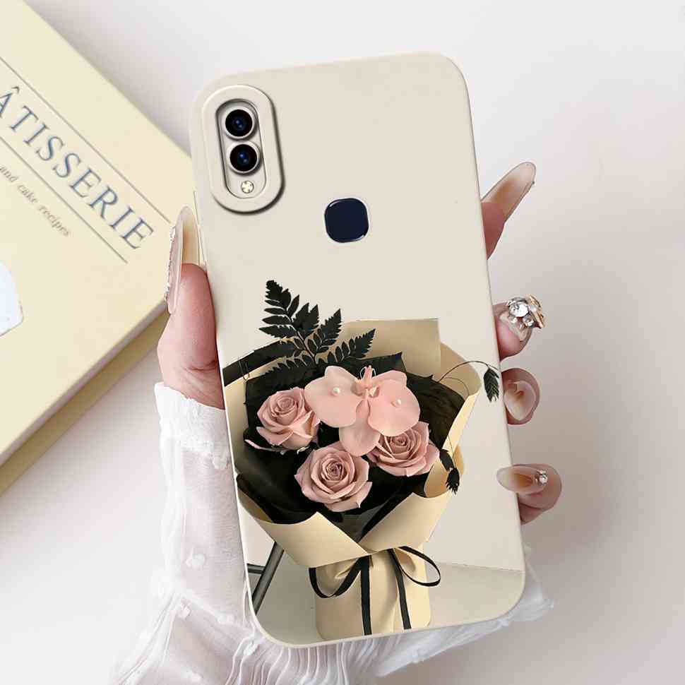 For Vivo V9 1723 Case Vivo V9 Youth 1727 1726 Fashion Flowers Soft Silicone Back Cover For Vivo Y85 Y85 6.3" Protective Cases