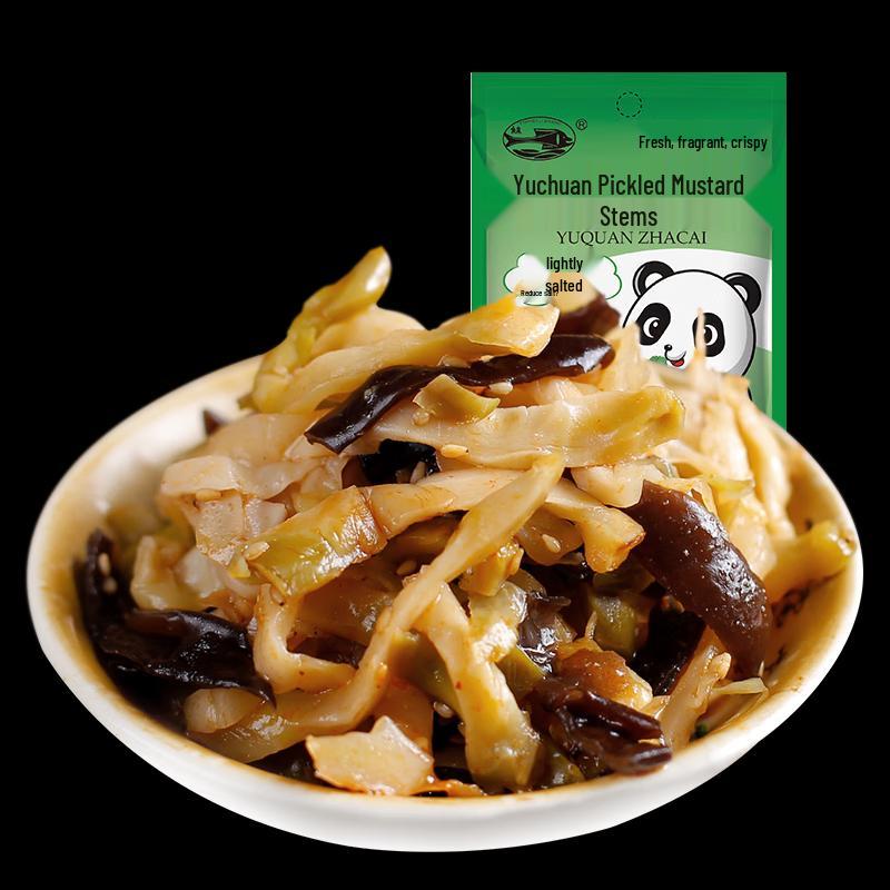 Yu Quan Pickled Mustard Tuber with Wood Ear, 80g (10-Pack)