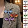 Zinc Zinc Zinc Alloy Crystal Wing Dragon Pin Colorful Rhinestone Animal Dragon Brooch  Daily Wear