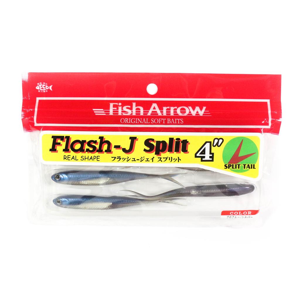 Fish Arrow Soft Lure Flash J Split 4 Inch 6 Piece per pack #04 (3776)