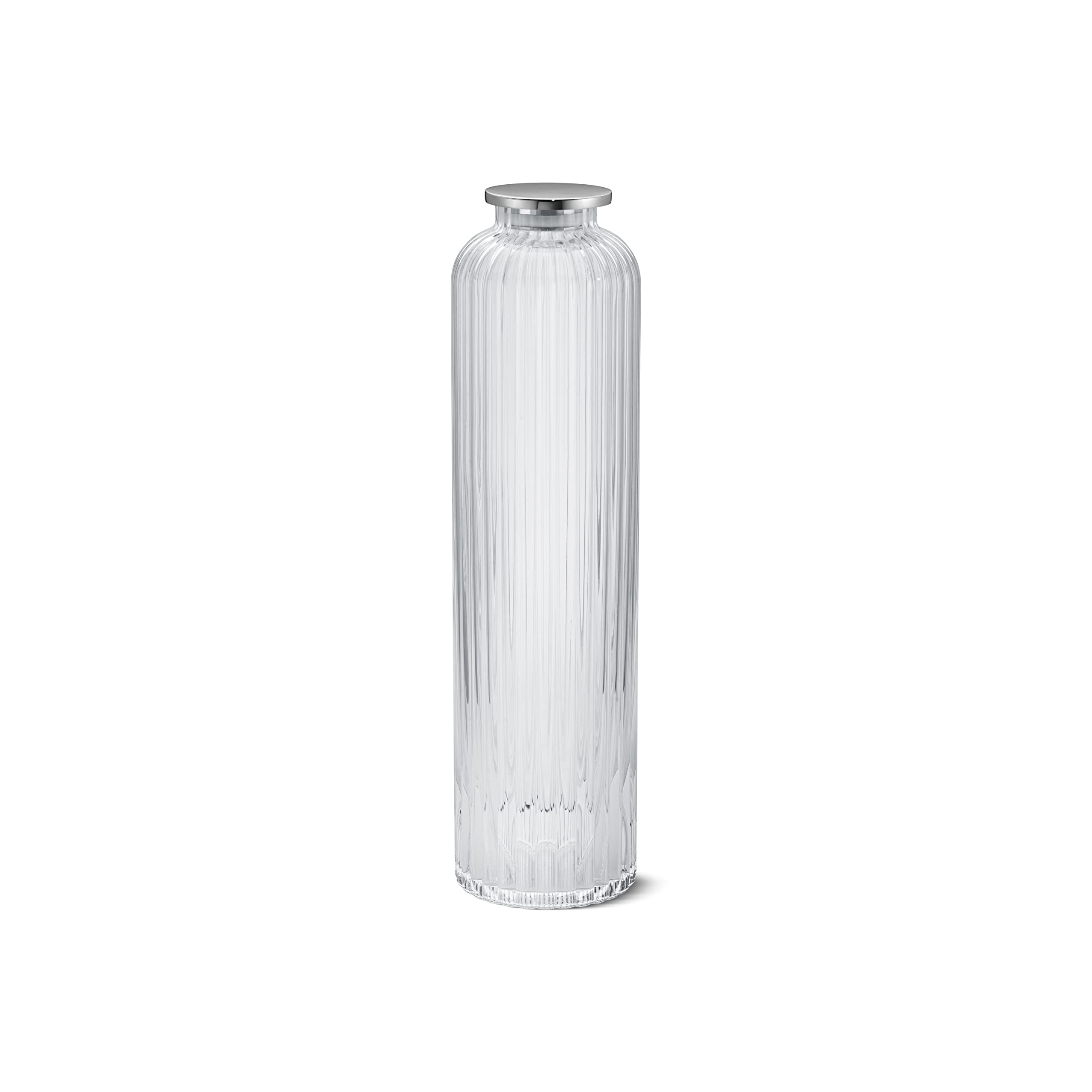 

Georg Jensen BERNADOTTE glass carafe, silver, approximately 8cm diameter x 30.5cm high, made in Portugal, product number 10019511