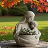 Mother Embraces Child Candle Cup Silicone Mold DIY Plant Small Flower Pot Gypsum Ceramic Mold