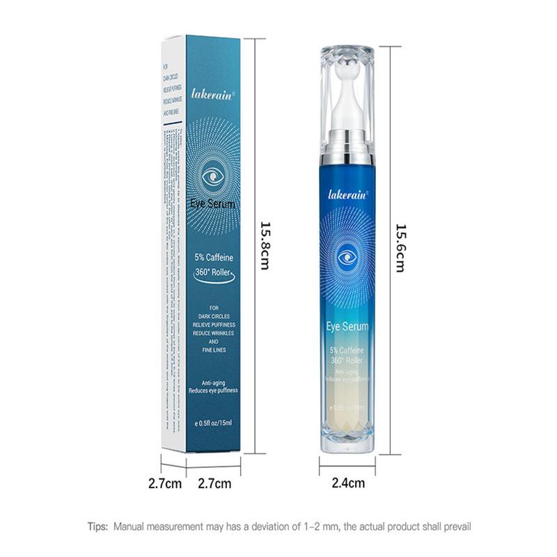 Сыворотка для глаз против морщин 5% кофеин увлажняющий крем для глаз крем с роликовым аппликатором для глаз от темных кругов разглаживает мелкие морщины устраняет мешки под глазами 15 мл 1 Piece