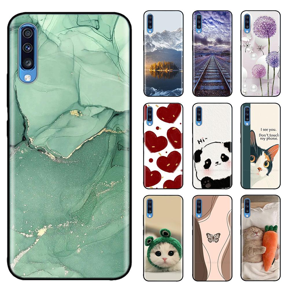 Shockproof Cover For Samsung Galaxy A70 Case Soft Silicon TPU Print Cover For Samsung A70 Case A 70 A705F Funda Shell Back Cases